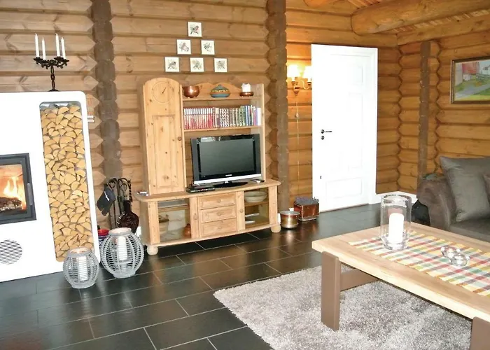 Tatil Evi Hol With A Fireplace 02 *